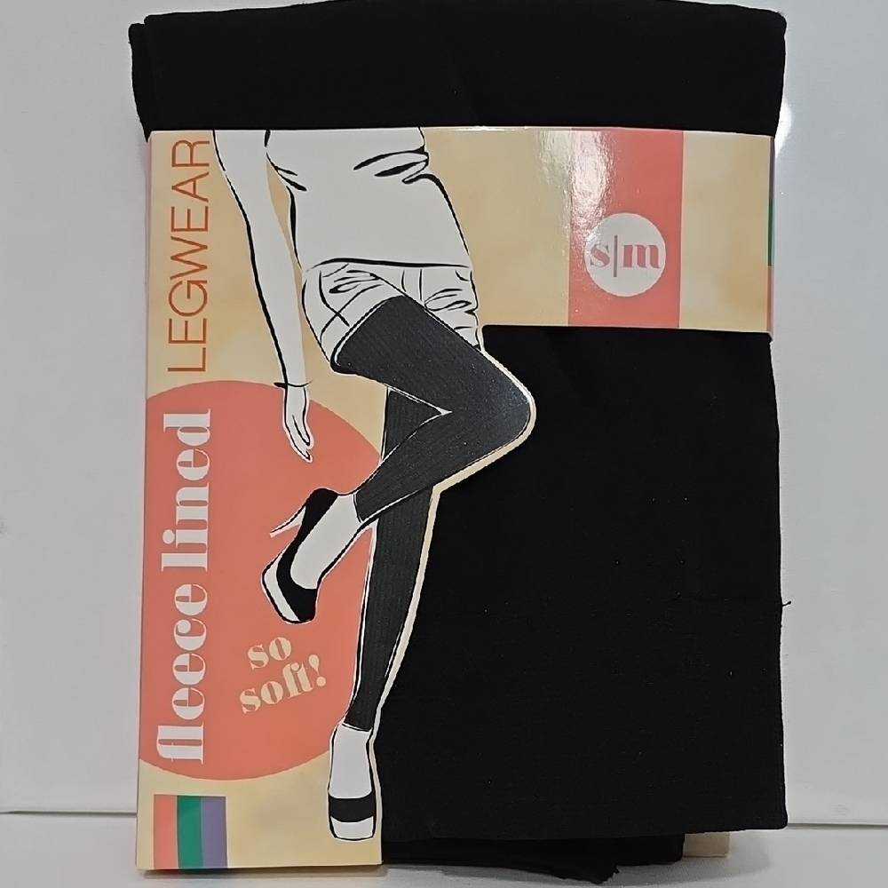 Black Fleece Lined Legwear